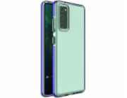 Hurtel Spring Case Cover Gelové pouzdro s barevným rámečkem pro Samsung Galaxy A72 4G tmavě modré