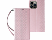 Hurtel Magnet Strap Case Case pro Samsung Galaxy S23+ Flip Cover Wallet Mini Lanyard Stand Pink