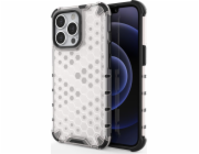 Pouzdro Hurtel Honeycomb, obrněný kryt s gelovým rámečkem, iPhone 13 Pro, průhledný