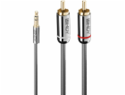 Lindy Jack 3,5mm - RCA (Cinch) kabel x2 3m stříbrný (35335)