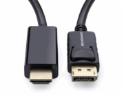 Kabel MICRO_CONNEC HDMI M, Dipslay port M, 2m, černý