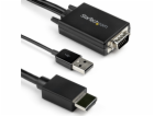 StarTech HDMI - D-Sub (VGA) + USB-A kabel 2m černý (VGA2H...
