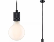 Neordic Tilla závěsná lampa max1x60W E27 grafitově černá 230V látka/kov