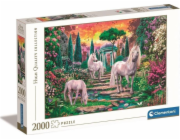 Puzzle Clementoni 2000 ks. HQ klasické zahradní jednorožce