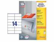Univerzální štítky Avery Zweckform, bílé 105x41mm 100 listů (3477)