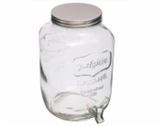 Nádoba s kohoutkem, skleněná, 8 l