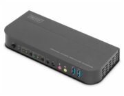 DIGITUS DS-12874 KVM Switch, 2x1 HDMI, HDMI Out, USB, 4Kx2K@60Hz, černá