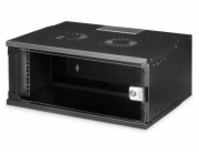 DIGITUS DN-49201 Nástěnná skříň 4U, SOHO PRO, nesmontovaná, 19", 240 x 540 x 400 mm, černá (RAL 9005)