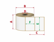 Etikety 103mm x 199mm, termo, D25/300ks, perforace