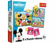 Trefl Puzzle 2v1 + poznámky Mickey and Friends 93344 Trefl