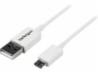 StarTech USB-A - microUSB USB kabel 1 m Bílý (USBPAUB1MW)