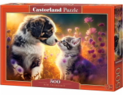 Castorland Puzzle 500 dílků Kotě pes nový přítel?
