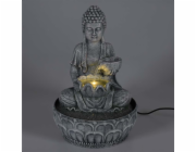 Fontána pokojová s LED osvětlením 29 cm Budha béžová KO-795202330bezo