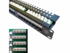 DATACOM Patch panel 24x RJ-45,Cat5e UTP, 19" s vyvázáním,...