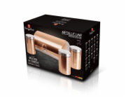 Chlebovka nerez se sadou 3 ks skladovacích nádob Rosegold Metallic Line BH-6730