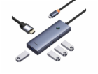 Adaptér Baseus HDMI + 4 x USB 3.0, HDMI/USB-C, 0,1 m, 40 W