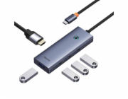 Adaptér Baseus HDMI + 4 x USB 3.0, HDMI/USB-C, 0,1 m, 40 W