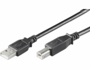 Kabel MICRO_CONNEC USB TypeA M, USB TypeB M, 0,1m, černý