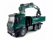 AMEWI Mercedes-Benz Arocs Licens Crane Truck w. Tipper RTR green