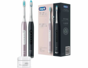 Oral-B Pulsonic Slim Luxe 4900 Dva sonické zubní kartáčky Černá, Růžová