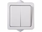 Kanlux TEKNO Svícnový spínač 250V bílý IP54 33495