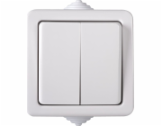 Kanlux TEKNO Svícnový spínač 250V bílý IP54 33495