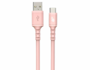 TB Touch USB-A - USB-C, růžový 1m