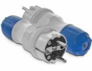 KEL Zástrčka přímá 16A 2P+Z 250V IP54 šedá/modrá WT-54 (W-97976)
