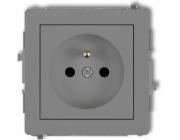 Jednozásuvka Deco z/u 2P+Z, matně šedá (27DGP-1z)