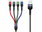 Usams USB-A - USB-C + microUSB + 2x Lightning kabel 0,35 ...