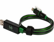 Realpower USB-A - microUSB USB kabel 0,75 m Zelený (185962)