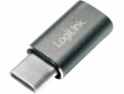 LogiLink USB-C - microUSB USB adaptér stříbrný (AU0041)