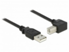 Delock kabel USB 2.0 A samec > USB 2.0 B samec, pravoúhlý...