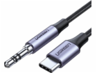 Uzelený USB-C kabel USB – mini Jack 3,5 mm 1 m šedý (UGR4...