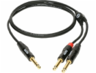 Klotz Jack 6,3 mm - Jack 6,3 mm x2 kabel 3m černý