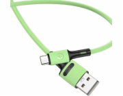 Usams USB-A – USB-C kabel USB 1 m zelený (69875-uniw)
