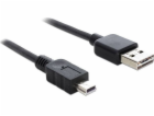 Delock USB kabel USB-A - miniUSB 5 m černý (83365)