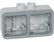 Legrand PLEXO55 Dvojitá horizontální přisazená krabice šedá IP55 (069678)