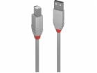 Lindy USB-A - USB-B USB kabel 1 m černý (36682)