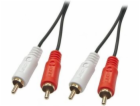 Lindy RCA (Cinch) x2 - RCA (Cinch) x2 kabel 3m černý (35662)
