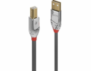 Lindy USB-A - USB-B kabel USB 0,5 m šedý (36640)
