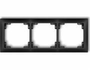 Karlik Frame Deco Soft, univerzální, trojitý plast, matná černá (12DRSO-3)