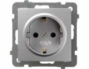 Ospel Single Schuko Socket Silver JAKO OSPEL