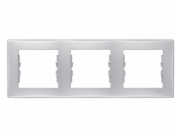 Horizontální trojrámeček Schneider Electric Sedna, stříbrný SDN5800560