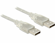 Delock USB kabel USB-A - USB-A 0,5 m průhledný (83886)