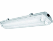 GTV Hermetické svítidlo HELIOS-LED 218 BIS 2x18W T8 G13 AC 220-240V 50/60Hz IP65 ABS/PS jednostranný zdroj. šedá (LD-HEL218B-30)