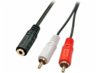 Lindy Jack 3,5 mm - RCA (Cinch) kabel x 2 0,2 m černý (35...