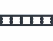 Schneider Electric 5násobný horizontální antracitový rám (EPH5800571)