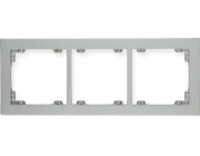 DECO Karlik Triple rám, stříbrná metalíza 7DR-3