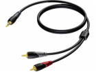 Procab Jack 3,5mm - RCA (Cinch) kabel x2 10m černý (CLA71...